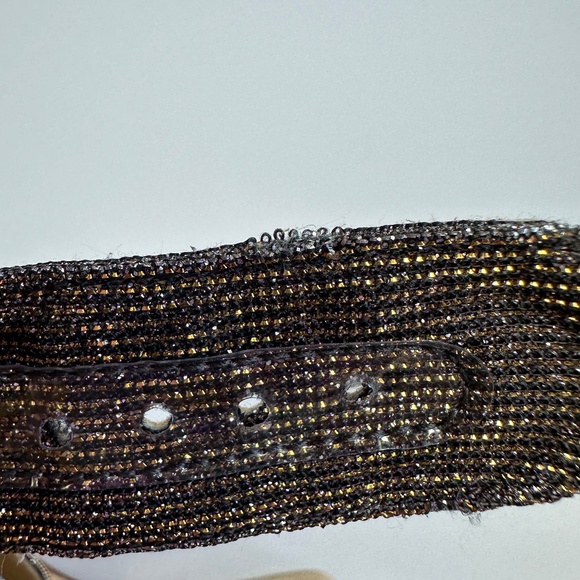 Stuart Weitzman Lineone Pyrite Nocturn Wedge Sandal Dark Silver Glitter Sparkle - Picture 8 of 16